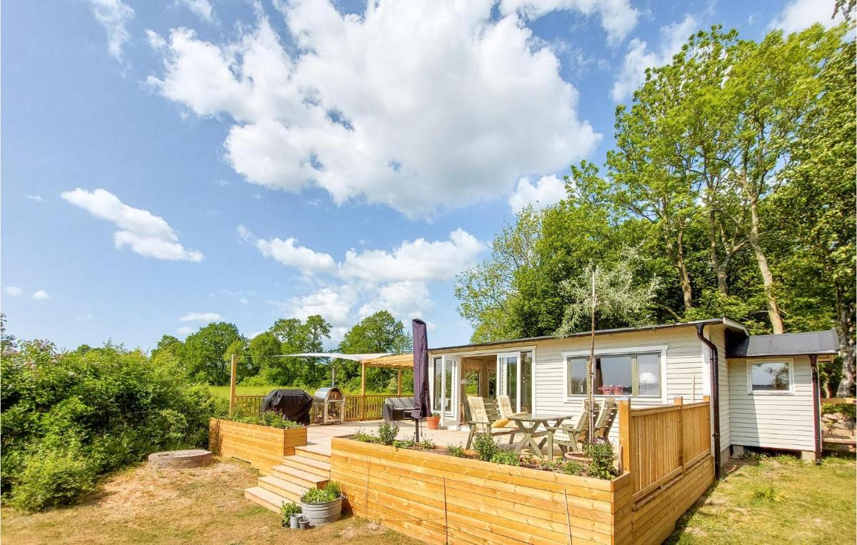 Awesome Home In Harlsa With Lake View